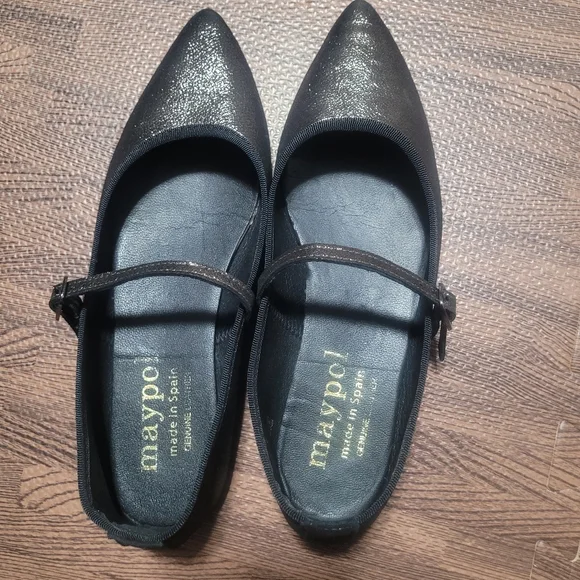 Maypol Anthropologie Rota Percival Mary Jane Flat in Bronze eu 37 US 6.5 - Picture 3 of 9